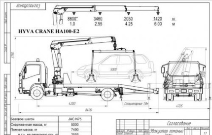 Эвакуатор JAC N 80 Эвакуатор JAC N 80