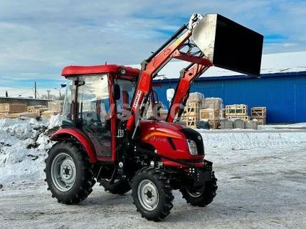 Минитрактор Dongfeng DF-404C G2 с кабиной с фронтальным погрузчиком